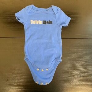 Calvin Klein Blue Embroidered One Piece Bodysuit Baby 3/6 Months